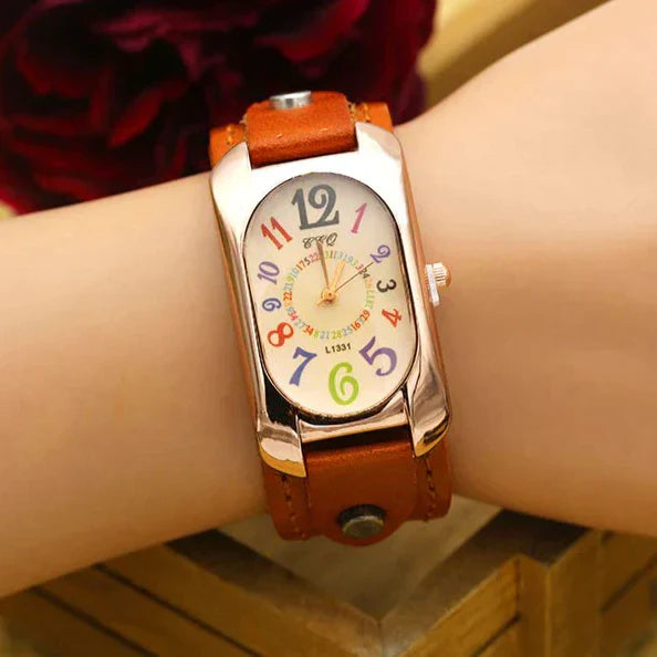 ¡ÚLTIMA COLECCIÓN! RELOJ VINTAGE DE CUERO PARA MUJER (Compre 1 Nivel 1 Gratis)