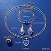 ¡OFERTA DEL MES! CONJUNTO DE CRISTAL AZUL