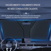 Parabrisas delantero para automóvil con reflector UV plegable