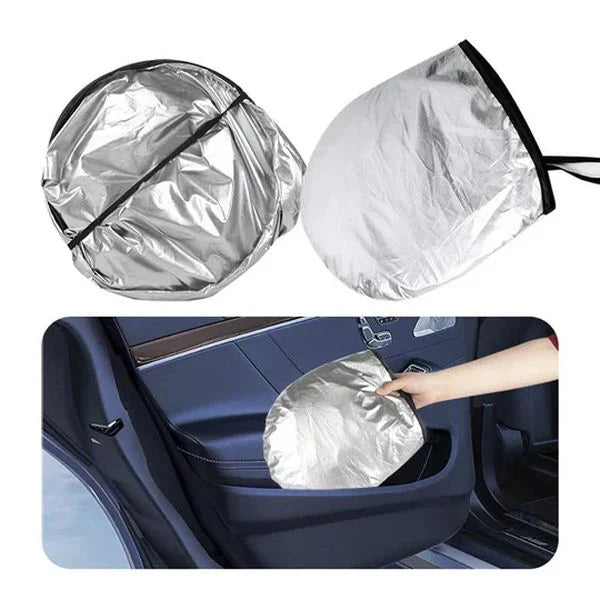 Parabrisas delantero para automóvil con reflector UV plegable