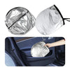 Parabrisas delantero para automóvil con reflector UV plegable