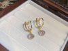 pendientes de corona de diamantes de moda