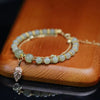 PULSERA HECHA A MANO LUCKY - JADE HOJA DE ORO
